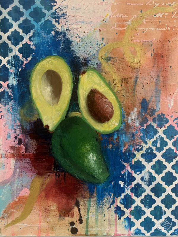 Neighbors "Neighbor" oil and mixed media original painting