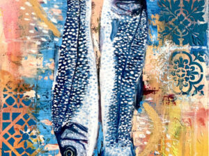 "The Tajin" oil and mixed media original painting