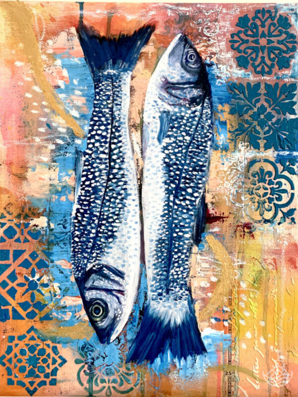 "The Tajin" oil and mixed media original painting
