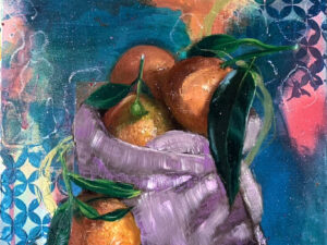"Marmelade" oil and mixed media original painting