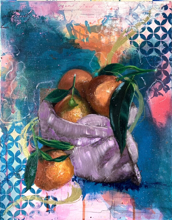 "Marmelade" oil and mixed media original painting