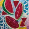“This is not watermelon” A6 Art Postcard