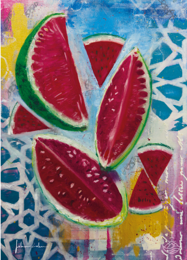 “This is not watermelon” A6 Art Postcard