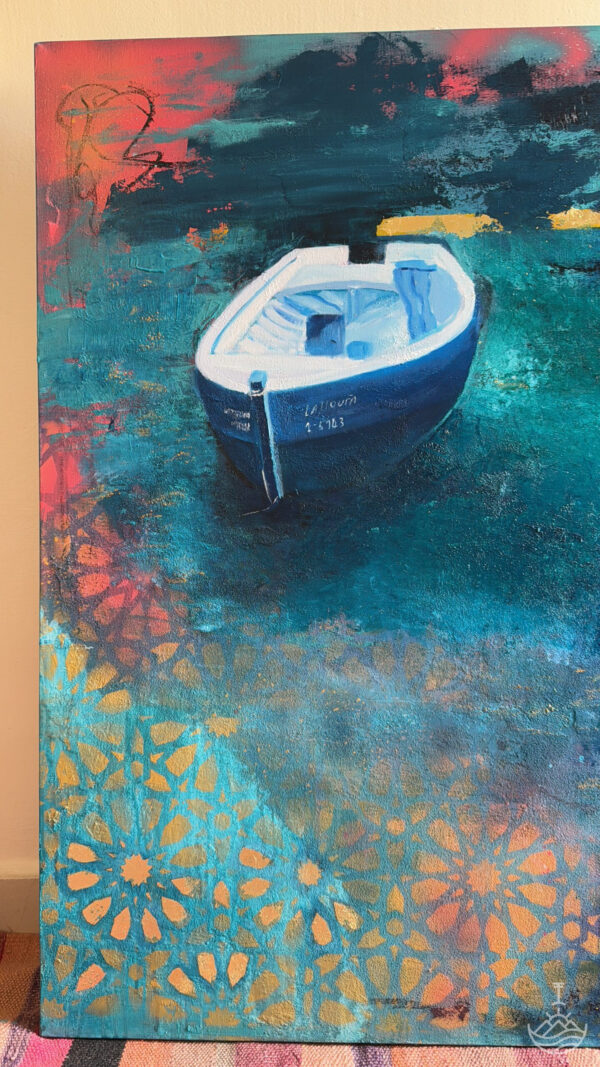 "Passing of time" oil and mixed media original painting