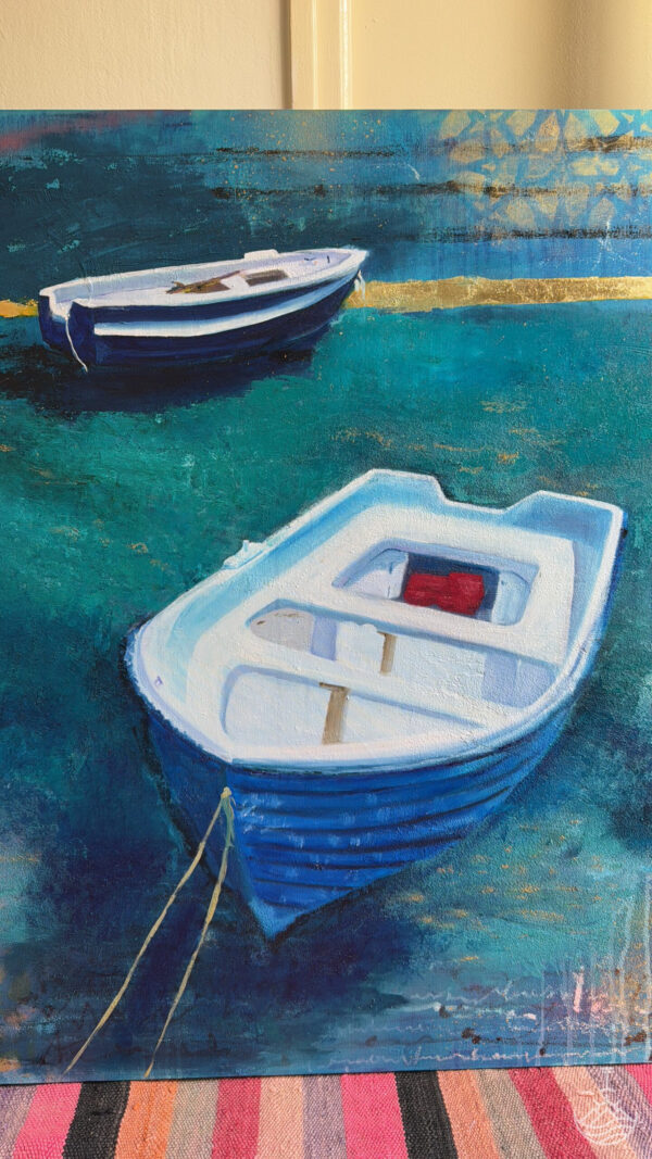 "Passing of time" oil and mixed media original painting