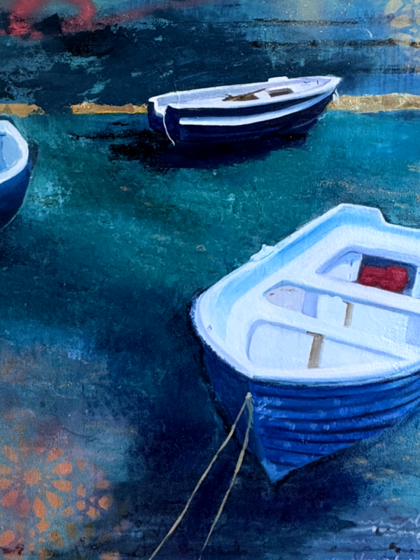 "Passing of time" oil and mixed media original painting